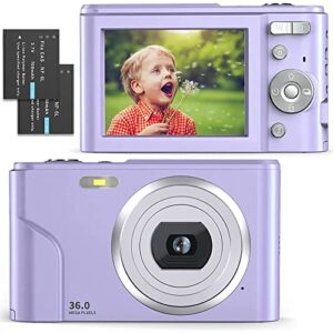 Digital Camera 1080P Full HD Compact Camera 36MP Vlogging Camera with 16X Digital Zoom