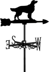 Dog Weathervane Durable Decoration Wind Vane Stainless Steel WeatherVane Outdoor Farmhouse Garden Patio Yard Roof Ornament Weathervanes