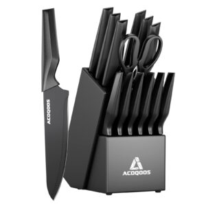 ACOQOOS Knife Set with Block
