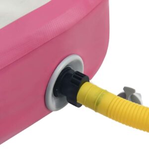 Susany Inflatable Gymnastics Mat Tumbling Mat with Pump for Home Use/Gym/Yoga/Training/Cheerleading/Outdoor/Beach/Park 60x100x20 cm PVC Pink