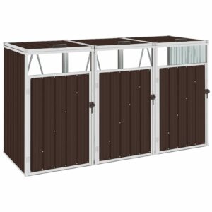 Bopdu Triple Garbage Bin Shed Trash Bin Shed