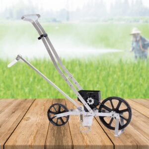 KenSyuInt Precision Garden Seeder Metal Manual Vegetable Corn Seeder Planter Lawn Broadcast Spreader Sowing Small Seeds for Backyard Agriculture