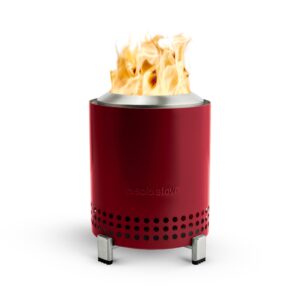 Solo Stove Mesa Tabletop Fire Pit with Stand | Low Smoke Outdoor Mini Fire for Urban & Suburbs | Fueled by Pellets or Wood