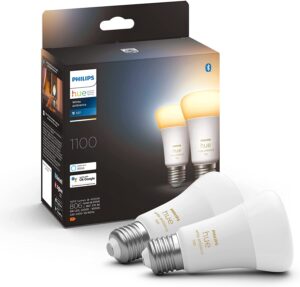 Philips Hue NEW White Ambiance Smart Light Bulb 2 Pack 75W - 1100 Lumen [E27 Edison Screw] With Bluetooth. Works with Alexa
