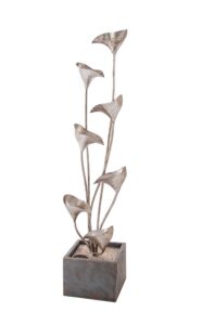 Gardenesque Metal Lily Pad Water Feature | Outdoor Water Feature For the Garden | 125cm