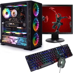Veno Scorp Budget Gaming PC 19” Bundle Intel Core i5-8GB RAM - 500GB HDD – GT 710 2GB NeonZilla 8 ARGB Gaming Case - WINDOWS 1