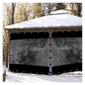 WZYJLyds Curtain Outdoor Side Panels Waterproof Keep Warm Clear Tarp for Gazebos