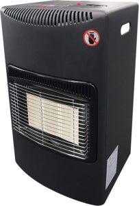 Schallen Portable Free Standing 4.2kw Calor Gas Heating Butane Cabinet Heater in Black | Including Hose