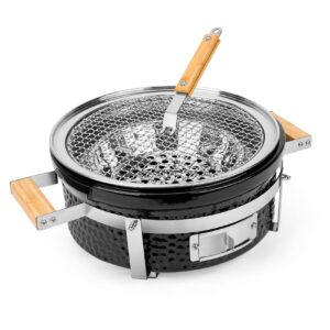 Onlyfire Round Tabletop Ceramic Clay Stove Portable BBQ Charcoal Grill