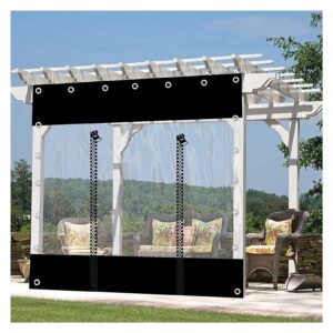 WZYJLyds Outdoor Clear Tarp Curtains 0.5mm PVC Waterproof Tarpaulin With Grommets