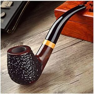 Portable Men's Tobacco Pipes,vintage Wooden Hand Carved Filter Smoking Pipe,male Curved Aldult、smokers Smoking Pipe Set