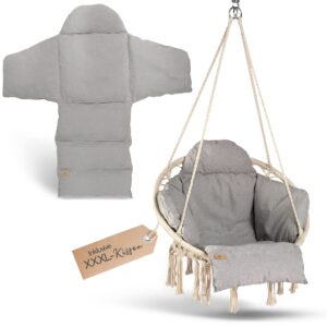 BELLAMATILDA® Hanging Chair with Basket and XXL Cushion