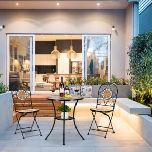 Bonnlo 3 Pieces Garden Patio Mosaic Table