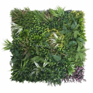Trintion Artificial Hedge Plant Panels 100 x 100cm Grass Plant Wall Panels Green Privacy Living Wall Fence Screening Home Garden Spring Leaf Backdrop for Indoor or Outdoor UV Stable Home Decoratio