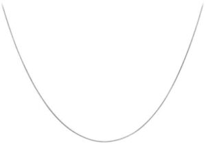 Carissima Gold Women's 9 ct White Gold 0.7 mm Round Snake Chain Necklace