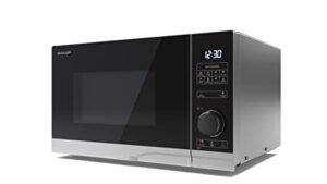 SHARP YC-PS234AU-S 23 Litre 900W Solo Silver/Black Microwave Oven