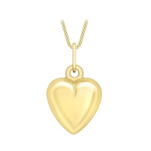 Carissima Gold Women's 9 ct Yellow Gold Heart Pendant on Curb Chain Necklace of Length 41 cm
