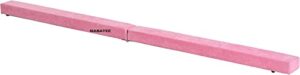 2.1M 7FT Gymnastics Folding Balance Beam Home Gym Training Exercise Sport With a soft suede leather