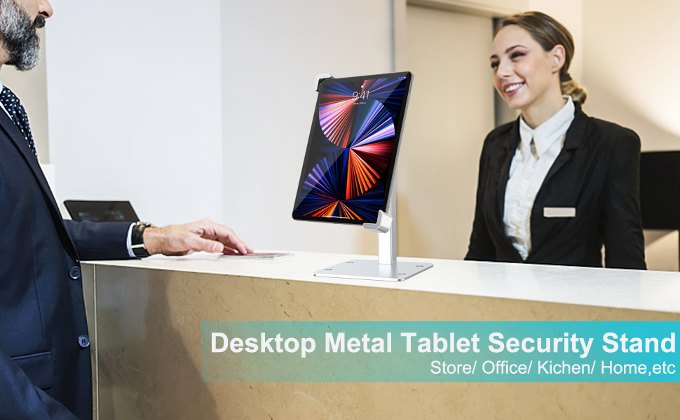Table Mount Desktop Ipad Kiosk Stand Tablet Kiosk POS Stand for Store POS Office