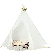 Maxmass Kids Play Tent, Fairy Princess Castle Teepee with Carrying Bag & Star Decoration, Yurt St...