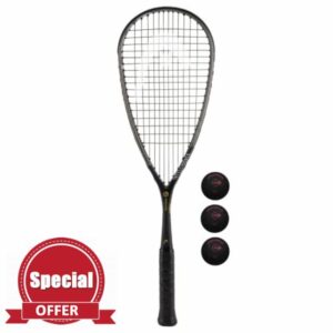 HEAD Graphene G.110 Squash Racket & 3 Squash Balls