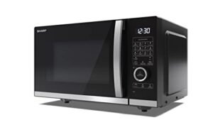 SHARP YC-QC254AU-B 25 Litre 900W Black Flatbed Microwave Combi Oven 1200W Grill & Convection Cooker