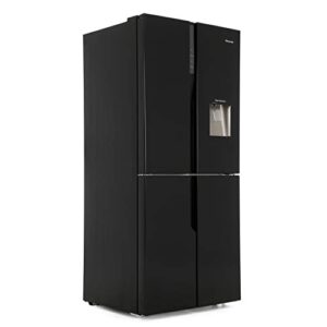 Hisense 431 Litre American Fridge Freezer - Black            [Energy Class A+]
