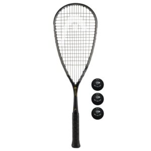 HEAD Graphene G.110 Squash Racket & 3 Squash Balls