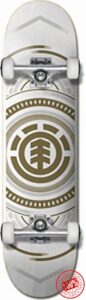 Element Hatched White Gold Skateboard Complete Sz 7.5in Assorted