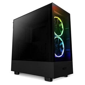 NZXT H5 Elite - CC-H51EB-01 - ATX Mid Tower PC Gaming Case - Front I/O USB Type-C Port - Quick-Release Tempered Glass Side Panel - Black