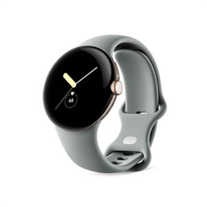 Google Pixel Watch – Android smartwatch with activity tracking – Heart rate tracking watch – Champagne Gold Stainless Steel case with Hazel Active band