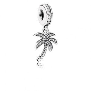Pandora 791540CZ Women's Bead Sparkling Palm Tree 925 Silver Zirconia White