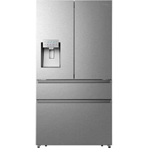 Hisense 560 Litre American Fridge Freezer - Stainless Steel (RF728N4AIF)
