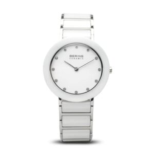 BERING Women Analog Quartz ceramic collection Watch with stainless steel/Ceramic Strap and Sapphire Crystal 11435-754