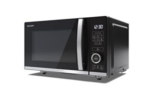 SHARP YC-QS204AU-B 20 Litre 800 W Black Flatbed Microwave Oven with 10 Power Levels