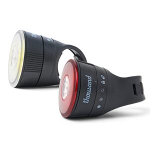 Thousand Traveler Magnetic Bike Light - High Lumen Rechageable LED Bicycle & E-Bike Light - Night Riding Safety Accessory - Solid & Flashing Mode Settings - Headlight