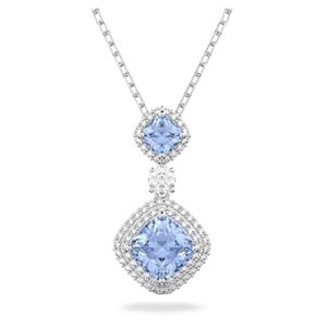 Swarovski Women's Angelic Necklace Brilliant White and Blue Crystals with Elegant Rhodium Plated Metal from the Swarovski Angelic Collectio