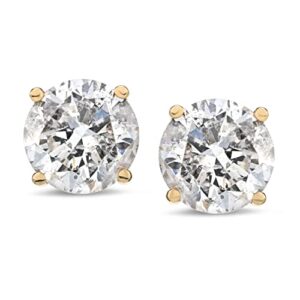 Amazon Collection Certified 14k Gold Diamond with Screw Back and Post Stud Earrings (1/4-2 cttw