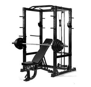 Powergym Commercial Power rack cage - squat deadlift pull ups cable machine - Body building fitness all in one Powerrack - home gym