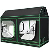 COSTWAY Grow Tent, Mylar Hydroponic Plant Tents with Vents, Observation Window, Tool Bag and Remo...