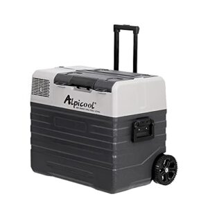 Alpicool NX52 Car Refrigerator 52L Portable Car Fridge Freezer Vehicle Camping Fridge Freezer DC 12/24v Campervan Boat Electric Cooler for Travel