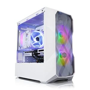 AWD-IT Gaming PC: Intel i5 13600KF CPU | NVIDIA GeForce RTX 4070 Ti | 16GB 3600MHz LPX | Z690M DS3H | 1TB gen4 NVME | Cooler Master MasterBox TD300 Mesh White | Windows 11