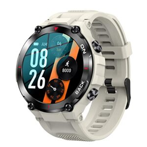 GPS Smart Watches for Men Rugged Outdoor Smartwatch with 480mAh Longer Battery Life Mens Fitness Tracker Calories/Steps Countor/Heart Rate/Blood Oxygen/Sleep Monitor Compatible with Android iOS Phones