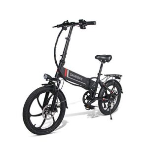 SAMEBIKE 20LVXD30 Electric Bike for Adults with Remote Control Foldable Electric City Commuter Bike 20 Inch Ebike