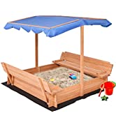 Maxmass Kids Sand and Water Play Table, 18PCS/31PCS Toy Beach Activity Play Table with Lid & Doub...