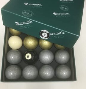 Aramith Special : 2” UK pub tournament pool ball set :Silver & Gold