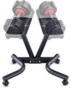 Strongology Durable Steel Adjustable Dumbbell Universal Floor Stand