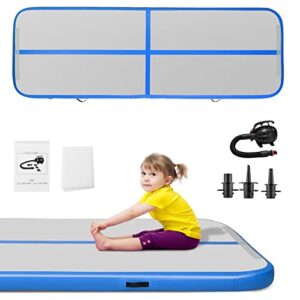 Yamvisa 3M Tumbling Mat Inflatable Gymnastics Mat 10CM Thickness Air Tumble Track Gym Mat with Electric Air Pump for Home Use/Training/Cheerleading/Yoga/Water Fu