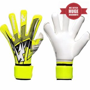 Kaliaaer NITROLITE JHV1 Goalkeeper Gloves | Joe Hart SMU Gloves | Pro Grip Latex Palm | Neon Yellow |