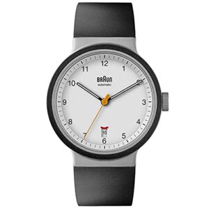 Braun Men's 40mm Automatic Watch with Black Rubber Strap BN0278